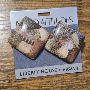 Snake Print Earrings